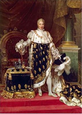 Jean Urbain Guerin Portrait of the King Charles X of France in his coronation robes china oil painting image